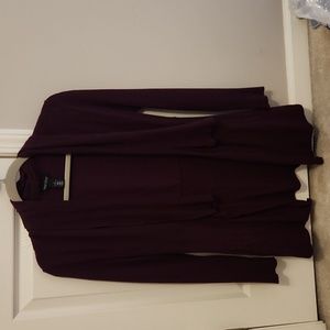 WHBM Burgandy Cardigan